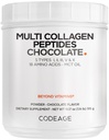 Codage Multi Collagène en poudre de protéines de chocolat - Peptides de collagène hydrolysés, 5 types de collagène et MCT Huile - Crème de collagène, peptides de collagène au chocolat - Secoues protéiques - Non-OGM - 18,17 oz