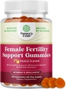 Gummies de fertilité pour les femmes essayant de concevoir - Supplément de fertilité pour les femmes avec l'acide folique du Myo-Inositol et la chasteberry du Vitex - Vegan non-OGM et sans gluten - pêche juteuse (60 portions)