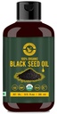 Black Seed/Nigella Sativa/Kalonji Seeds Oil (10.15 fl oz), Virgin Cold-Pressed, Pure & Natural, No GMO, Unbehandeltes Schwarzes Samenöl – Quelle von Thymochinon & Omega 3,6 & 9