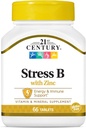 21ème siècle stress vitamine B avec zinc 66 onglets