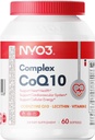 CoQ10 200mg avec la lécithine et les vitamines E, ultra haute absorption, antioxydant pour la santé cardiaque et la production d'énergie, haute teneur en Coenzyme Q10, sans gluten, sans OGM, 60 jours d'approvisionnement