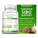 Science approuvée Siboprin - 60 Capsules - Soutien Gut Balance, Soothe Irritation intestinale, Aide avec les crampes et le ballonnement - Acid Caprylique, Barberry, Oregano - Vegan