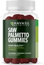 Saw Palmetto for Men Gummies - DHT Blocker Supplement for Hair Health and Male Patterned Balding - 120 Count - Supports Scalp and Prostate Wellness - Raspberry Flavor - Vegan, Non-GMO, 2 Month Supply