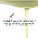 OleocanMC Capsules - 90 jours d'approvisionnement - Supplément de polyphénol EVOO Premium - 3,5 mg d'oléocanthal et 3,5 mg d'oléacéine - Large spectre