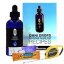 Programme Omni Drop , Omnitrition authentique - Ensemble de base comprend*** 4 oz Bouteilles Omni Drops avec Guide du programme Vitamine B12, échantillons et un Snapgate 10 Ft.