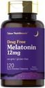 Tahoe Nutritionals Mélatonine 12 mg 120 Capsules à libération rapide Supplément sans médicament , sans OGM, sans gluten