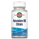 KAL Citrate de potassium 99mg, bilan fluidique et électrolyte, supplément de potassium pour le soutien de la santé musculaire, nerveuse et cardiaque, végétarien, absorption améliorée, garantie de 60 jours, 100 portions, 100 comprimés