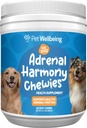 Pet Wellbeing Adrenal Harmony Chewies für Hunde - Vet-Formuliert - Dog Adrenal Support, Cortisol Balance, Ashwagandha, Bacopa - Herbal Supplement (90 Soft Chews)