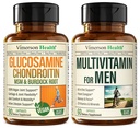 Végétalienne Glucosamine Chondroïtine MSM Joint Support Supplément & Multivitamine complète pour les hommes