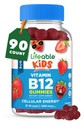 Enfants sans sucre vivace Vitamine B12 Gummées (1000 mcg) Grande dégustation B12 Vitamines pour les enfants (90 Gummées)
