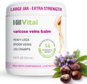HillVital Varicose Veins Treatment for Legs, Natural Varicose Vein Cream & Spider Vein Treatment for Legs and Other Body Parts, Premium Horse Chestnut Cream for Puffed Veins, Infused with 14 Herbs