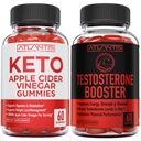 Atlantis Nutrition Vinaigre de cidre de pomme Keto 60 Gummies + Booster de testostérone 2-pack (120 Gummies)