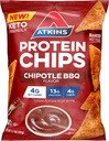Chipotle d'Atkins Copeaux de protéines de BBQ, 4g de glucides nets, 13g de protéines, sans gluten, faible glycémie, Keto Friendly, 12 Compte
