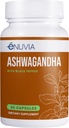 Ashwagandha Ergänzung - Natürliches Relief und Stamina Unterstützung zu helfen Spannung 60 Kapseln reine Wurzel mit schwarzem Pfeffer Extrakt für verbesserte Absorption Vegan, Made in USA