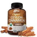NutriFlair Organic Ceylan Supplément à la cannelle 1200mg, 120 Capsules - USDA Certifié - Non-OGM, Poudre sans gluten, Pilules antioxydantes