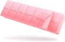 Barhon Large Weekly Pill Organizer, Big Vitamin Organizer Case für 7 Tage, Reisemedizin Pille Box verschiedene Ergänzungen und Fischöl, Sakura Pink