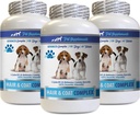 PET SUPPLEMENTS & NUTRITION LLC Hundemantel-Treiber - Hunde-Haar und Mantel-Komplex - Itch Relief - Immununterstützung - Vitamine und Mineralien - Hund Vitamin e - 3 Flaschen (180 Bäume)