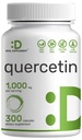 Quercetin 1000mg par portion, 300 Capsules – Suppléments de soutien immunitaire en santé, Flavonoïdes biodisponibles, Antioxydants naturels – Non-OGM, sans soja, sans gluten