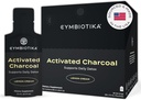 CYMBIOTIKA Activated Charcoal Liquid Supplement Packets from Coconuts for Bloating, Gut Health & Digestive Support, aide à la désintoxication, vitamine E, crème citron, végétalien, 26 Pack