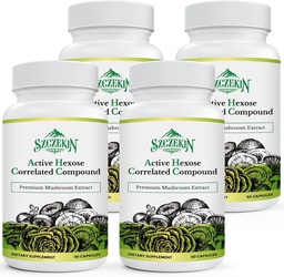 Hexose actif composé cordépendant 1500 mg, supplément naturel d'extrait de champignons 8, système immunitaire, fonction hépatique, activité du tueur naturel et cellules T, 360 capsules de Veggie