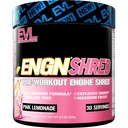 EVL Ultimate Pre Workout Powder - Thermogenic Fat Burn Support Preworkout Powder Drink for Lasting Energy Focus and Stamina - ENGN Shred Intense Creatine Free Preworkout Drink Mix - Lemonade rose