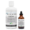 Ultra Silver® Colloidal Silver 5.000 PPM, 32 Oz (946mL)... Supplément minéral... Vrai Colloidal Silver - Bouteille à goutte de 4 oz (Empty) Inclus pour la distribution !