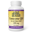 Facteurs naturels Coenzyme Q10 - Supplément de soutien aux antioxydants soutient la production d'énergie cellulaire - Meilleures aides à l'absorption Fonction cardiaque saine - 200 mg, 60 Softgels (60 portions)
