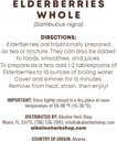 Alkaline Herb Shop Just Herbs: Elderberries entières
