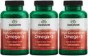 Swanson High Concentrate Omega-3 Fish Oil - Essential Fatty Acids - (120 Softgels, 680mg Jeder) 3 Pack