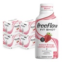 Freeflow Fit Energy Shots, Strawberry Burst, Natural Caffeine Boost mit L-Theanin, Ginseng, Vitamine, Prebiotics, Elektrolyte (24 Count, 2oz Shots)