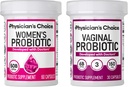 CHOIX du physicien Groupe de duo de puissance féminine - Probiotique vaginal 30ct + Probiotique féminin 60ct