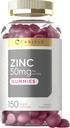 Carlyle Zinc 50mg Gummies | 150 Count | Vegan, Non-GMO und Gluten freie Formel | Zink Citrat Nahrungsergänzung