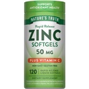Nature's Truth Zinc with Vitamin C | 50mg | 120 Softgels | Non-GMO & Gluten Free Supplement