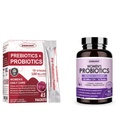 ZEBORA Probiotiques-pour-femmes 100-Billions-FCU avec prébiotiques, D-Mannose et canneberge pour Digestive, Immune, Feminine UT Health Support, Ultimate Probiotic Women's Care, Soy & Gluten Free, 45 packets