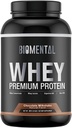 Biomental Chocolate Whey poudre de protéines - Riche saveur pour la croissance et la récupération musculaires - Supplément nutritionnel de fitness Premium - Zéro arômes artificiels et édulcorants - Supplément protéinique 2 livres