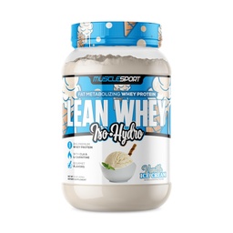 Poudre de protéines de Lean Whey RevolutionTM de Musclesport - Isolation de protéines de Whey - Faible teneur en calories, faible teneur en glucides, faible teneur en gras, colorants incroyables - 25g de protéines par scoop (2LB, Vanille)