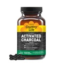 Country Life Capsules de charbon actif de coco, 260mg – Supplément de charbon naturel pour le gaz et le dégel - Sans gluten, 100 Capsules Vegan