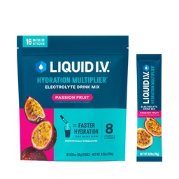 Multiplicateur d'hydratation liquide I.V.® - Passion Fruits Mélange de poudre d'électrolyte 1 Pack (16 portions)