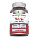Formules étonnantes Niacin(Vitamine B3) 250 mg 180 Capsules Suppléments