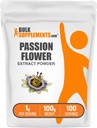 BulkSupplements.com Passion Flower Extract Powder - Passion Flower Supplement, Kräuterergänzung - Glutenfrei, 1g pro Servierung, 100g (3.5 oz) (Pack von 1)