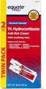 Equipe TWINPACK 1% Hydrocortisone Crème anti-démangeaison Comparer à la résistance maximale Cortisone
