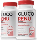(2 Pack) Gluco Renu Capsules, pilules officielles GlucoRenu, soutien naturel pour les niveaux sains, la circulation et l'équilibre, Nettoyeur de formule de sang Premium, GlucoReNu Glyco Optimizer (120 Capsules)
