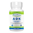 Power By Naturals ADK Vitamin Supplement - High Potency Blend von VIT A D3 K2 Vitamin 5000 iu - Unterstützung von Knochen, Herz und Immune Gesundheit - 60 Kapseln (2 Monate Versorgung)