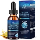 (1 Pack) Supplément de zinc de calcium de magnésium avec vitamine D3 K2 pour les femmes, gouttes liquides de glycinate de magnésium pour adulte plus L-Theanine Boron Sea Moss Extract, os, sommeil et crampes de jambes, 1 Fl Oz