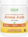 SuperNutrition Leucine Enriched Essential Amino Acids with L-Leucin, L-Lysin, L-Threonin und L-Isoleucin, Unflavored, 10.58 oz (300 g)