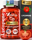 Suppléments Lycopène pour les hommes - Suppléments Prostate pour les hommes avec extrait de tomate naturel - Supplément Lycopène non-OGM pour la prostate, la peau et le support antioxydant - 120 Compte