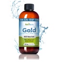 Complément organique liquide d'or colloïdal par Nutrinoche - 100% Pure Nano Gold Mineral - Soutient la clarté mentale, la concentration et la relaxation - Bouteille de 8 oz - Vegan, sans gluten - Crystalline - 30 ppm