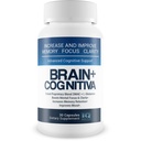 Cognitiva Brain+ - Soutien cognitif avancé - Aidez à augmenter et à améliorer la mémoire, à stimuler la concentration mentale et à soutenir la clarté mentale - Capsules Alpha-GPC pour le soutien cérébral et le boost Opti Nootropic