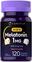 Carlyle Kids Melatonin 1mg de 120 comprimés à mâcher