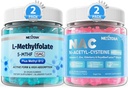 L-MethylFolate 15mg & Methyl B12 Gummis + NAC Gummis, 600mg N-Acetyl Cystein Supplement